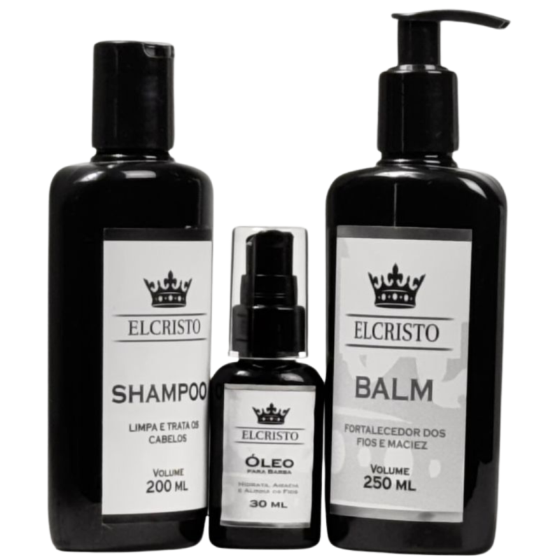 Kit para barba e cabelo crespo El Cristo